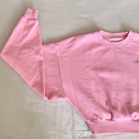 Pink Crop Crewneck - alo - Picture 7 of 15